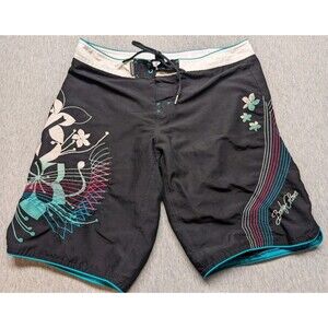 Vintage Body Glove Swim Trunks Mens Medium Treaded Design Shorts 90s